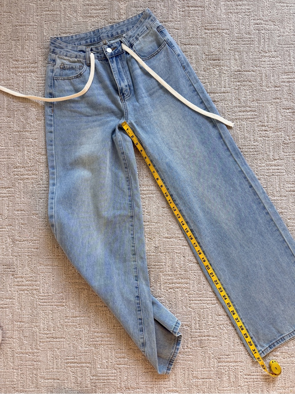 Aligrace Drawstring Wide Leg Denim - Picture 5 of 6